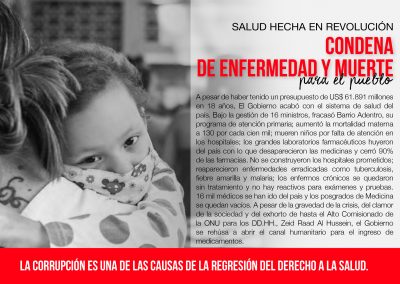 Condena de ENFERMEDAD y MUERTE | Salud hecha en revolución