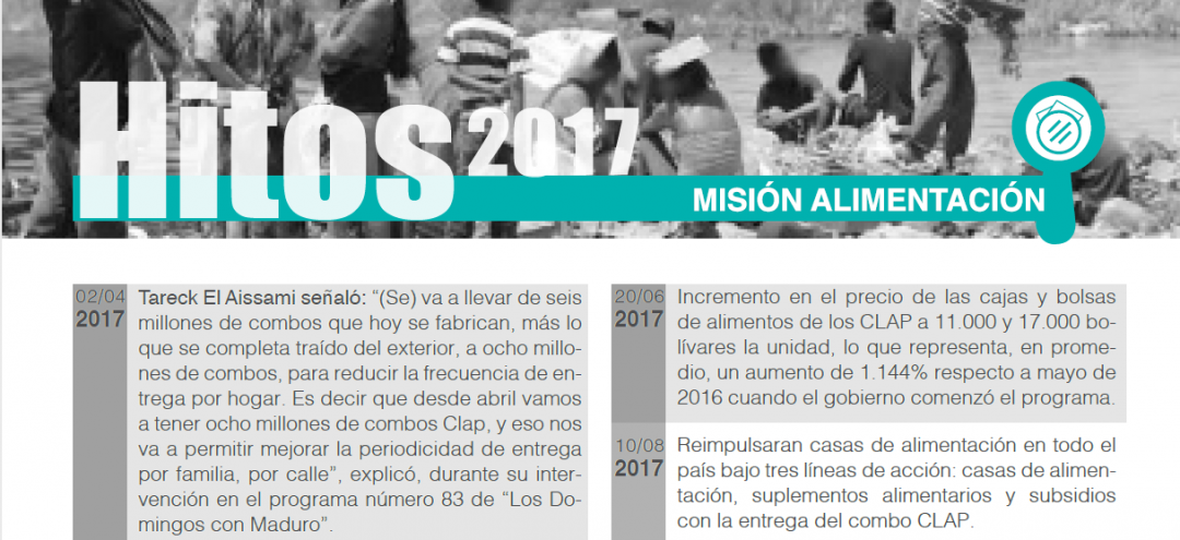 Hitos 2017: Misión Alimentación