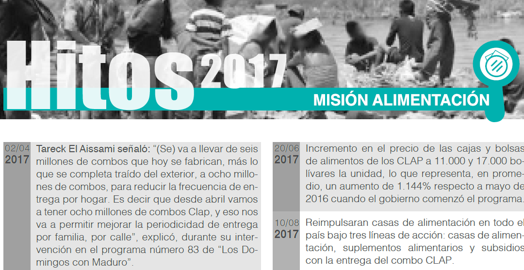 Hitos 2017: Misión Alimentación