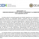 Resolución 1/17 | Derechos Humanos y lucha contra la impunidad y la corrupción