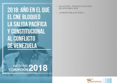 2018 año en el que el CNE bloqueó una de las salidas pacíficas al conflicto político en Venezuela