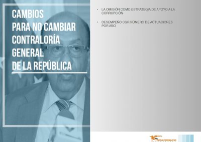 Cambios para no cambiar Contraloría General de la República