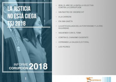 La justicia no está ciega. Tribunal Supremo de Justicia 2018