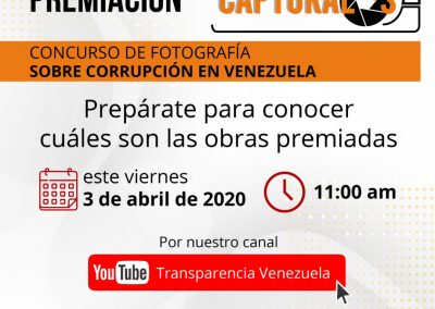 Transparencia Venezuela premia fotografías que abordan la corrupción