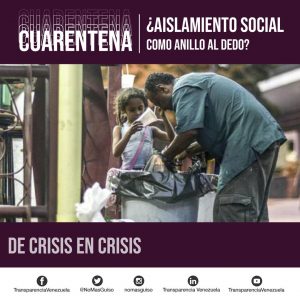 Transparencia Venezuela retrata la crisis humanitaria del pais exacerbada por la escasez de combustible y el distanciamiento social