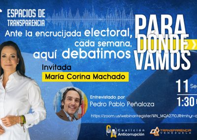 Para Dónde Vamos recibirá a María Corina Machado