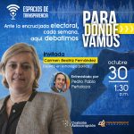 Carmen Beatriz Fernández analizará el escenario electoral venezolano este viernes en Para Dónde Vamos