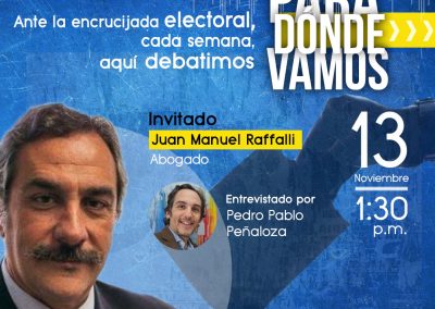 Para Dónde Vamos evaluará la constitucionalidad de las elecciones parlamentarias con Juan Manuel Raffalli