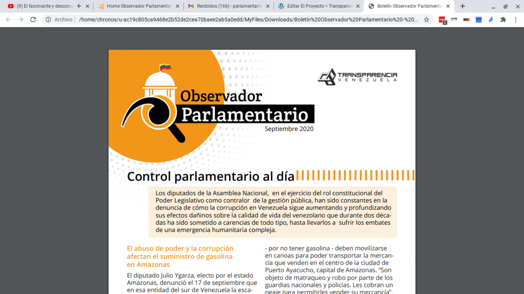 Boletín | Control parlamentario al día