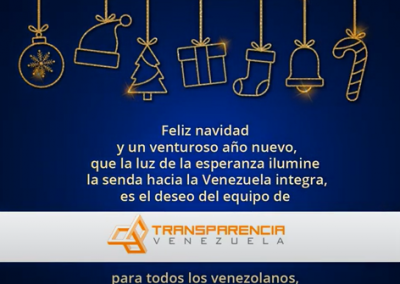 Transparencia Venezuela envía a los venezolanos su mensaje en época de Navidad y Año Nuevo